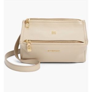 NWT Givenchy Mini Pandora Leather Crossbody Bag Beige